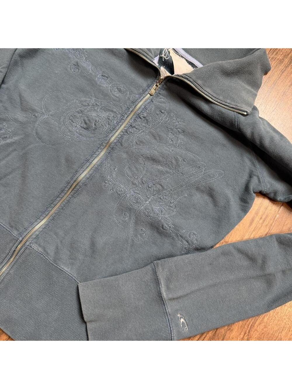 Vintage Y2K Oniell Embroidered Surf Zip Up Sweatshirt Size Large